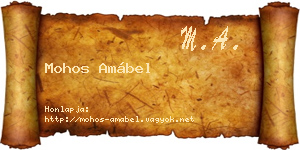 Mohos Amábel névjegykártya
